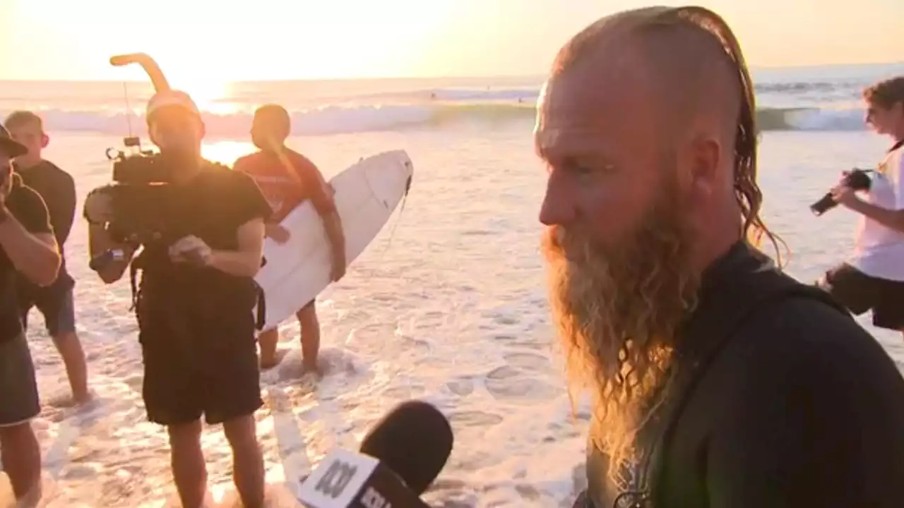 Sydney man feeling 'pretty cooked' as he breaks surfing world record