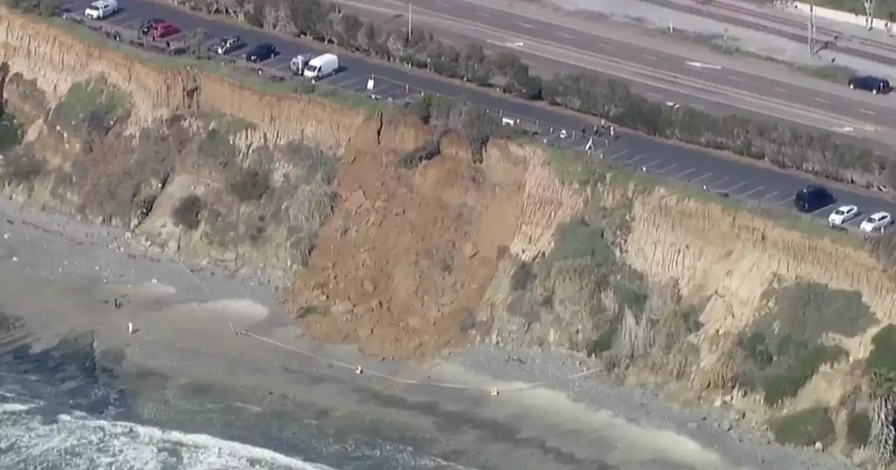 Bluff collapse in Encinitas shuts down section of San Elijo State Beach