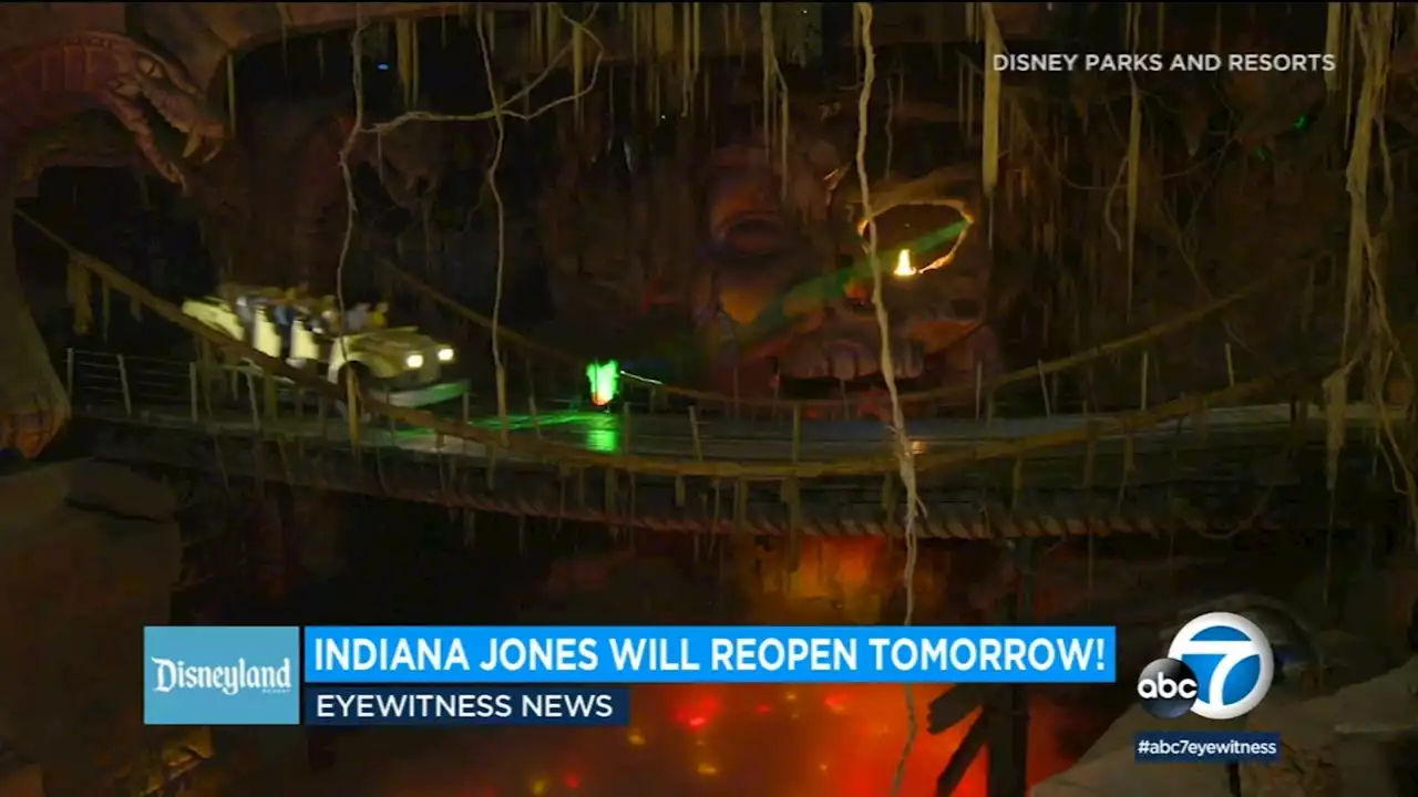 Indiana Jones ride at Disneyland to reopen Friday after upgrades and refurbishments