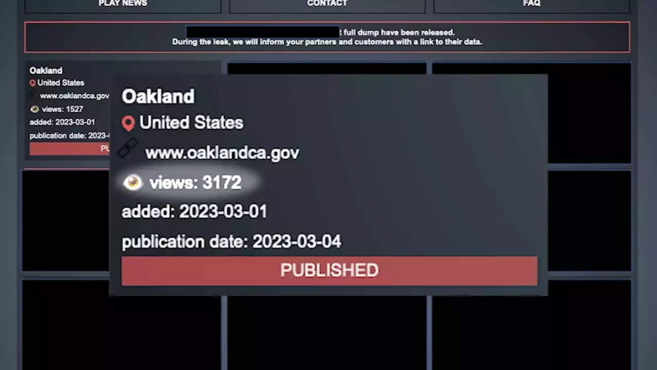 Oakland ransomware attack: Leaked data has more than 3.1K views on dark web