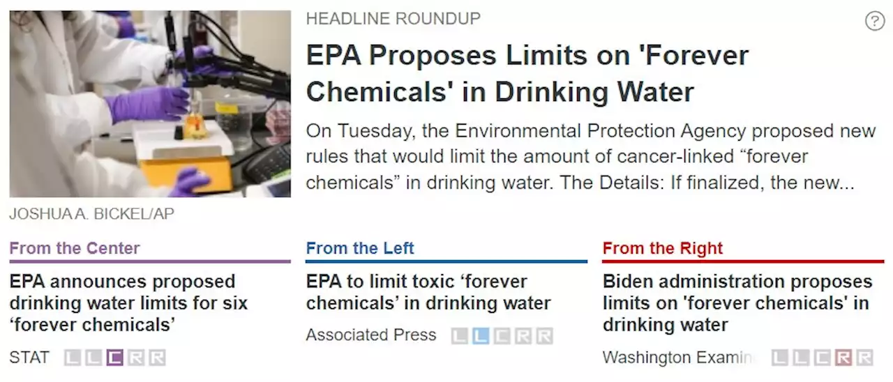 EPA Proposes Limits on 'Forever Chemicals' in Drinking Water