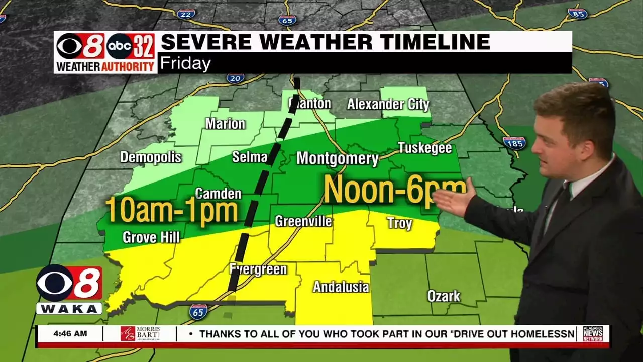 Strong to Severe Storms Possible This Afternoon - Alabama News