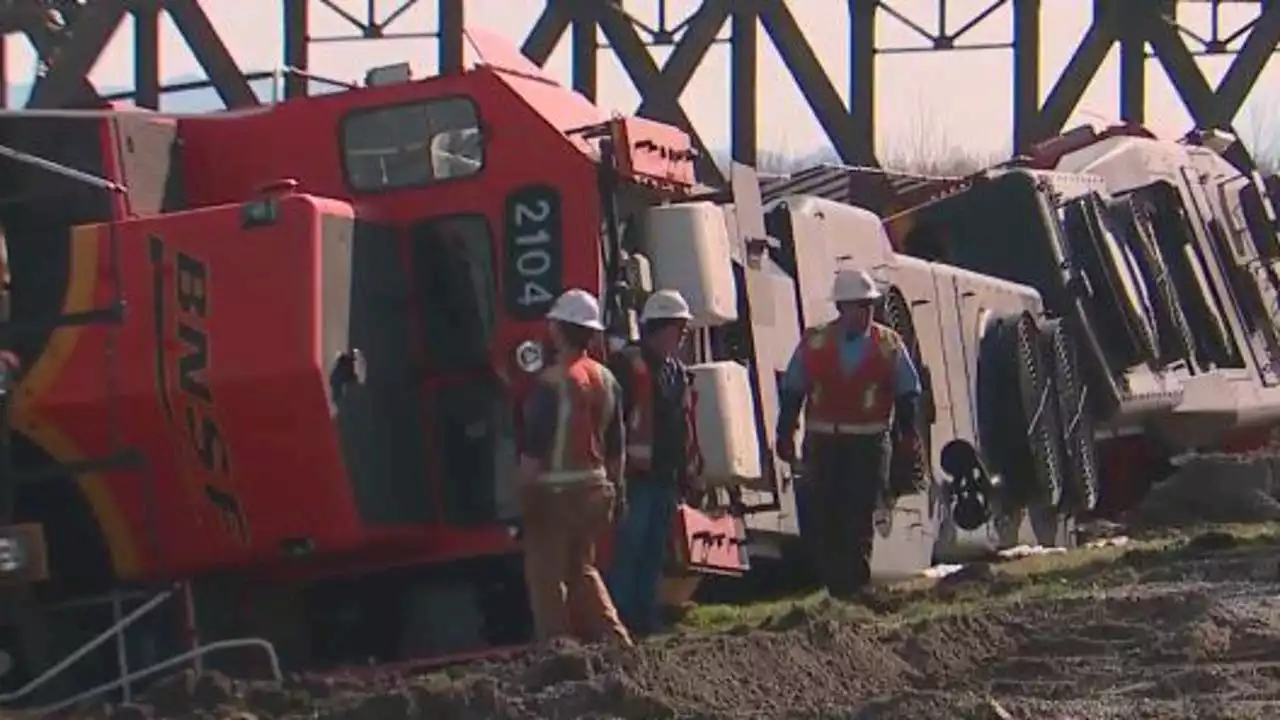 Anacortes train derailment: Some diesel spills on land but doesn't reach Puget Sound