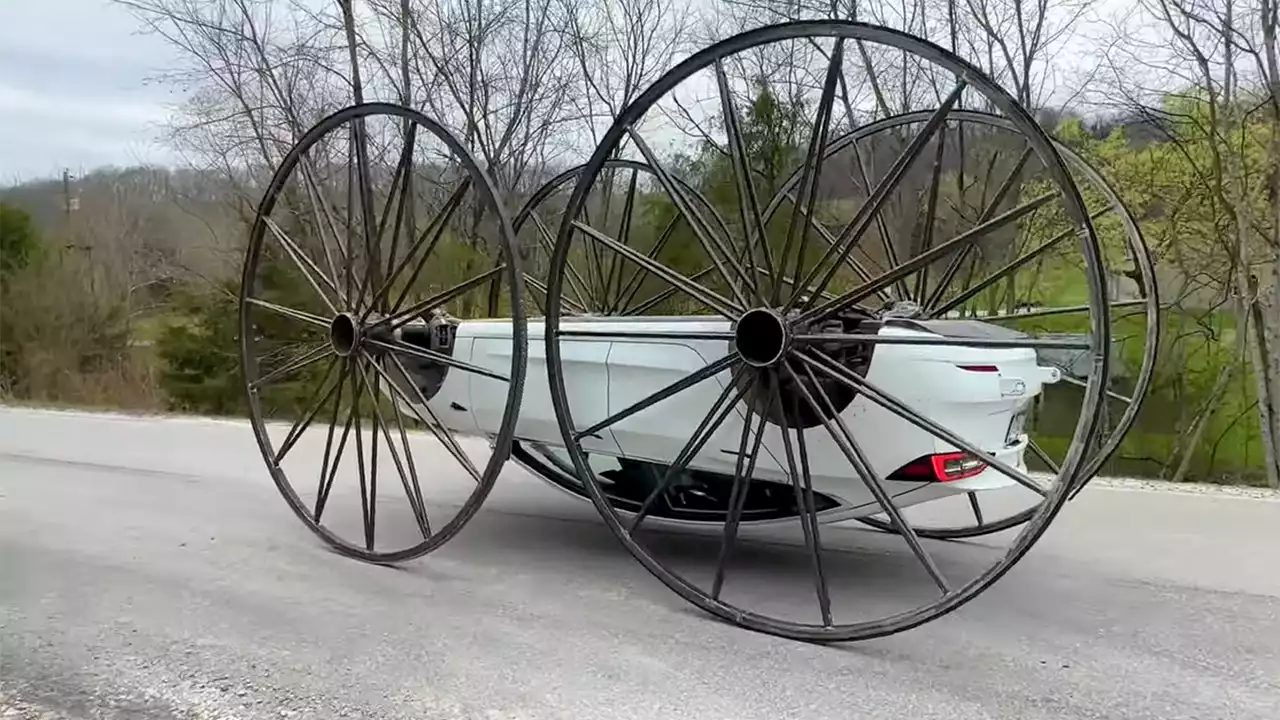 Wild custom Tesla can drive upside down