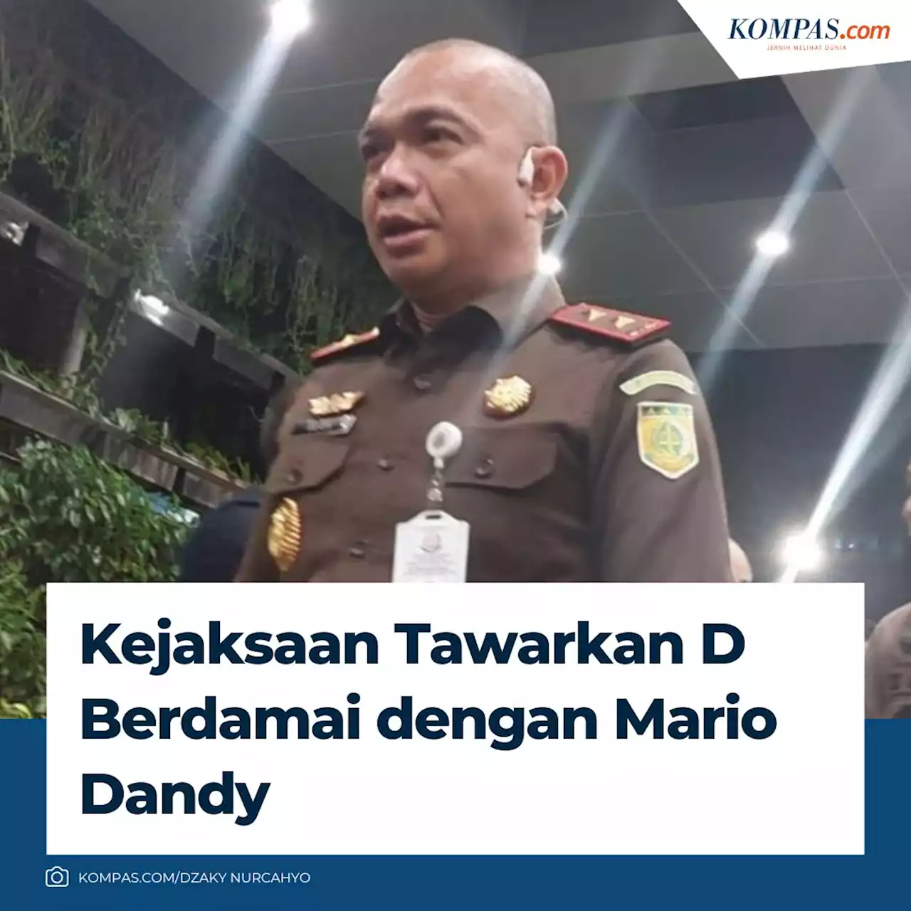 Kajati DKI Jakarta Tawari D Berdamai dengan Mario Dandy dkk