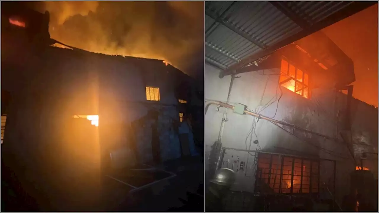 Fire hits warehouse in Taguig