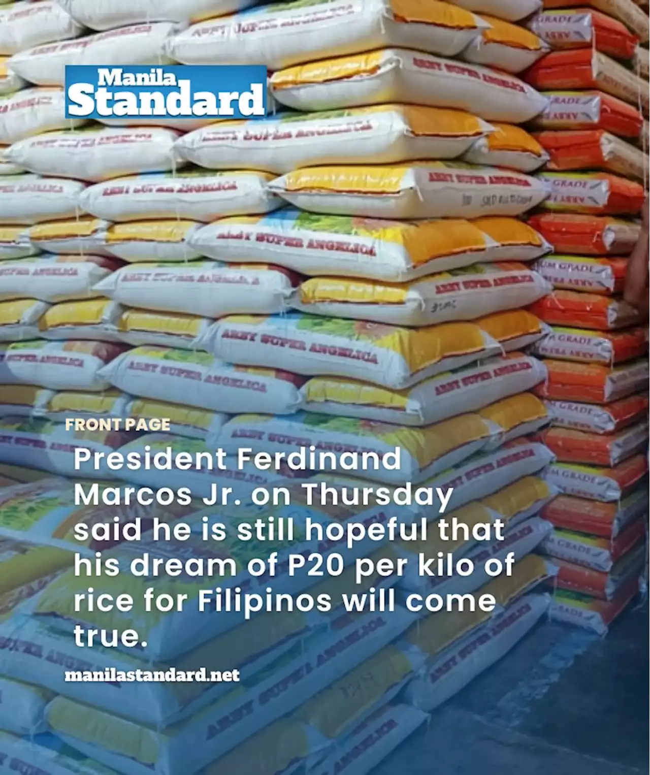 PBBM: P20 rice dream alive