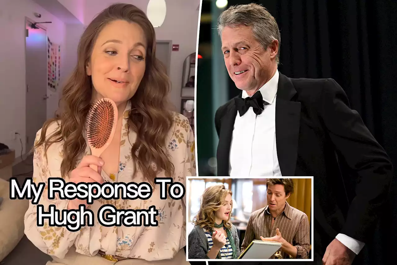 Drew Barrymore responds to Hugh Grant calling her singing ‘horrendous’