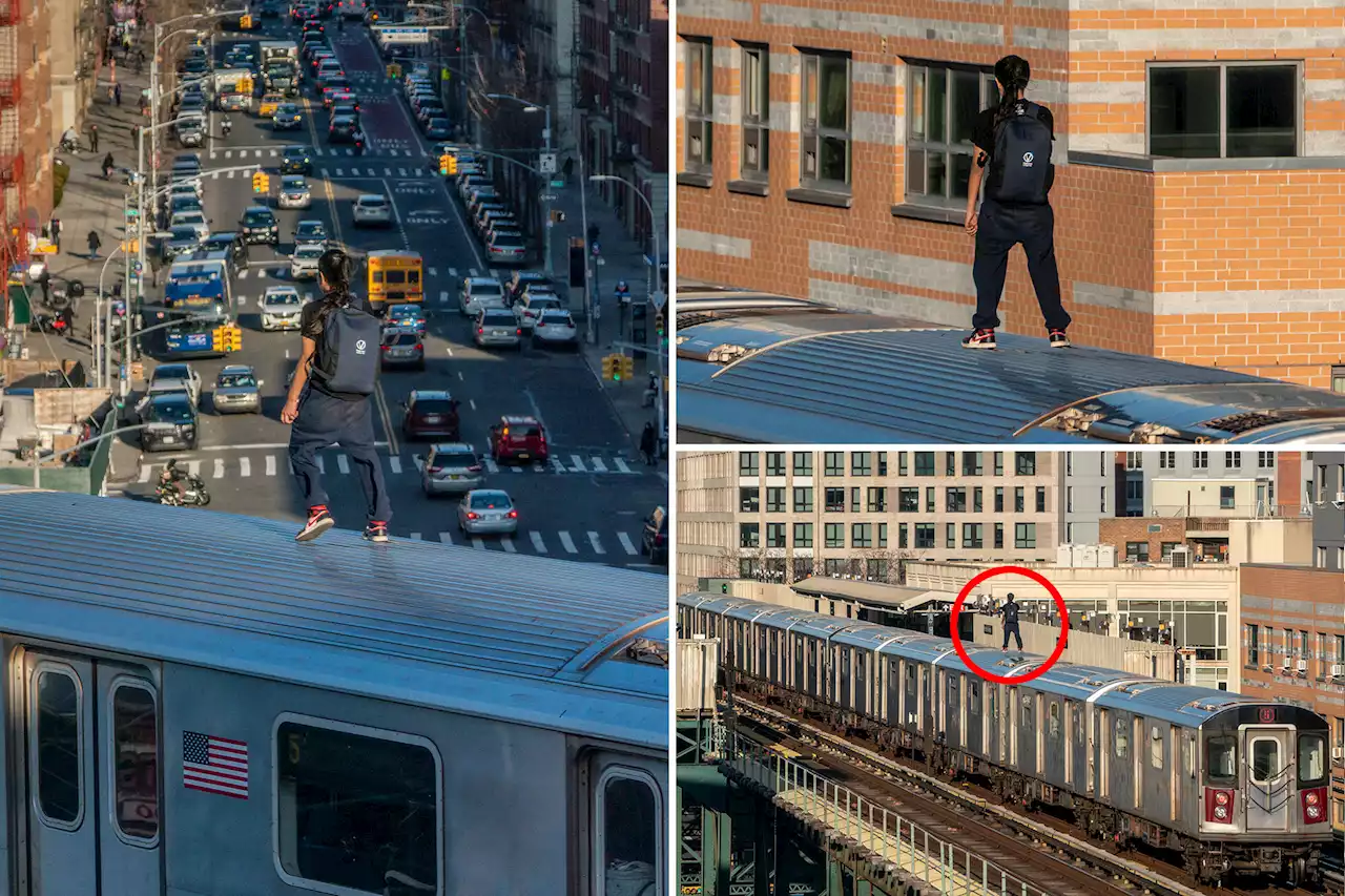 Man stands on NYC train car — just weeks after teen dies subway surfing