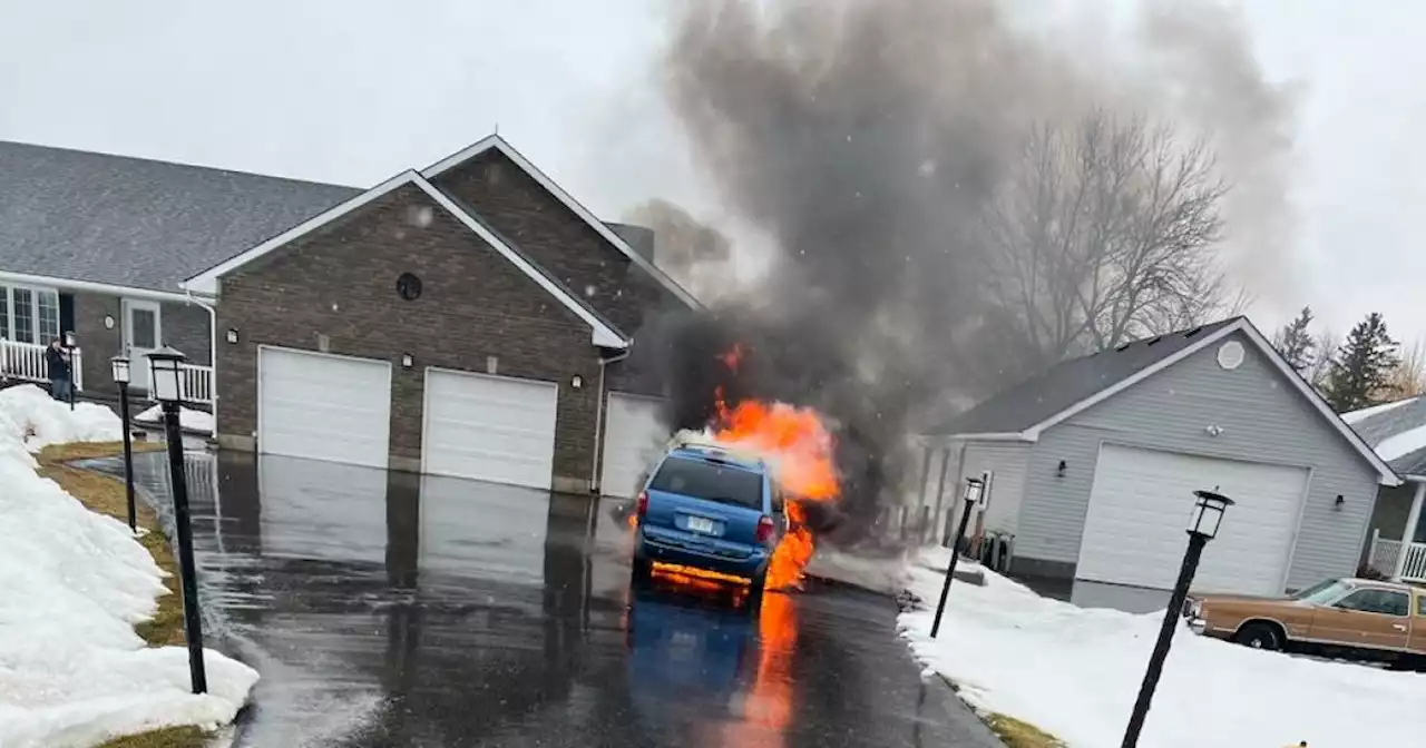 Van fire in Quinte West