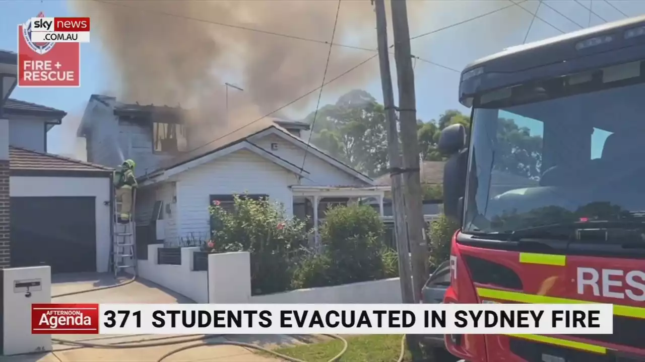 Students and teachers forced to evacuated after house fire in Sydney fire