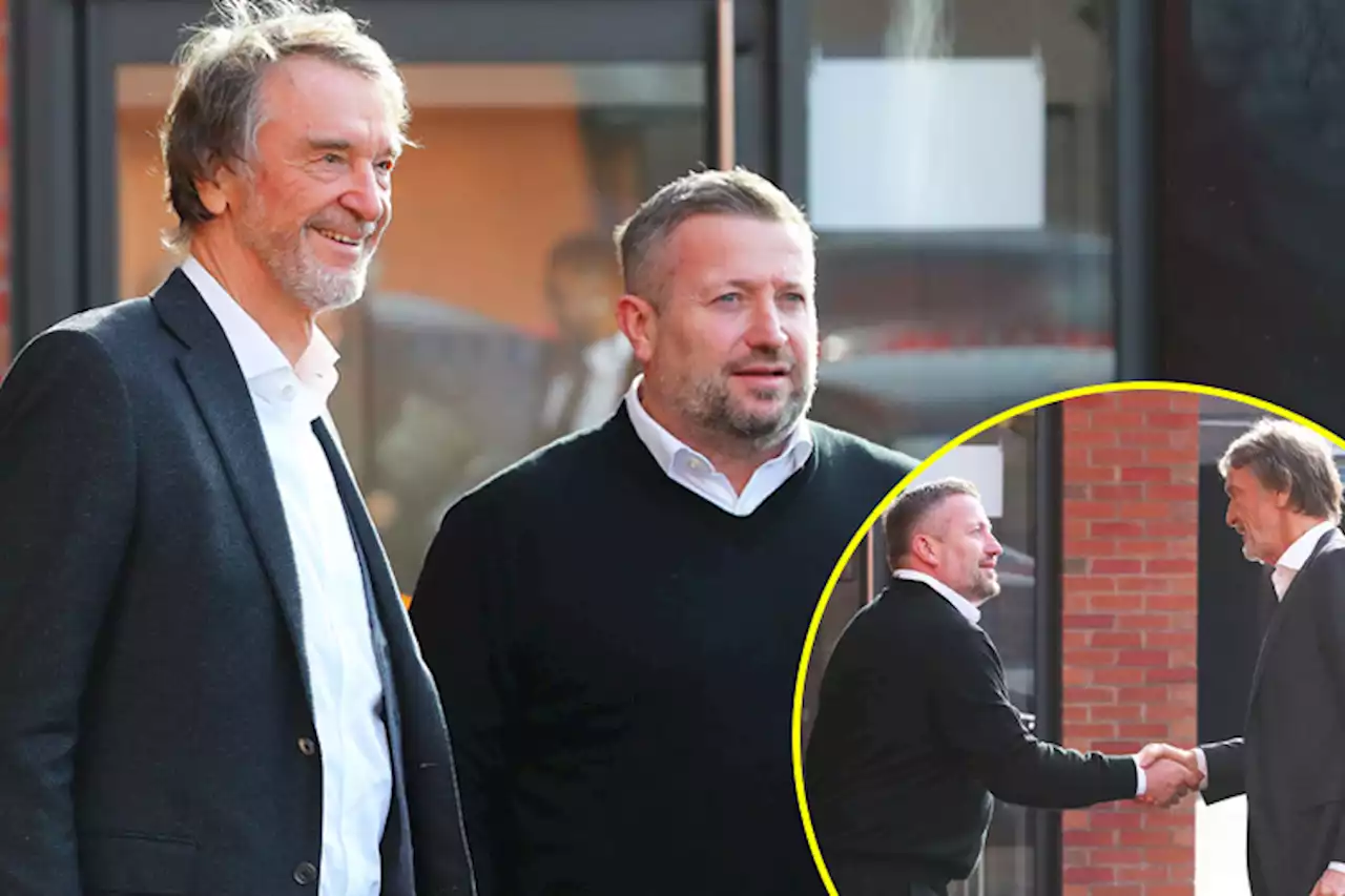 British billionaire Sir Jim Ratcliffe pictured arriving at Man United for takeover talks