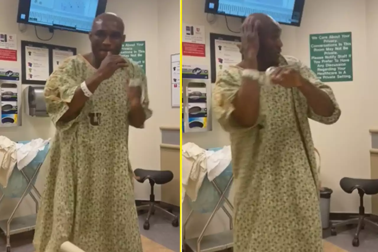 Watch Kamaru Usman shadowboxing in hospital one hour after being KO'd by Leon Edwards