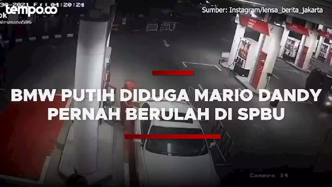 Video Lawas BMW Putih Diduga Mario Dandy, Kabur Usai Isi Bensin Rp600 Ribu