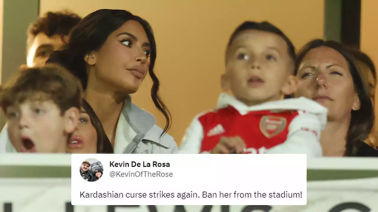 Arsenal fans beg Kim K to never return to Emirates and fear she is CURSED