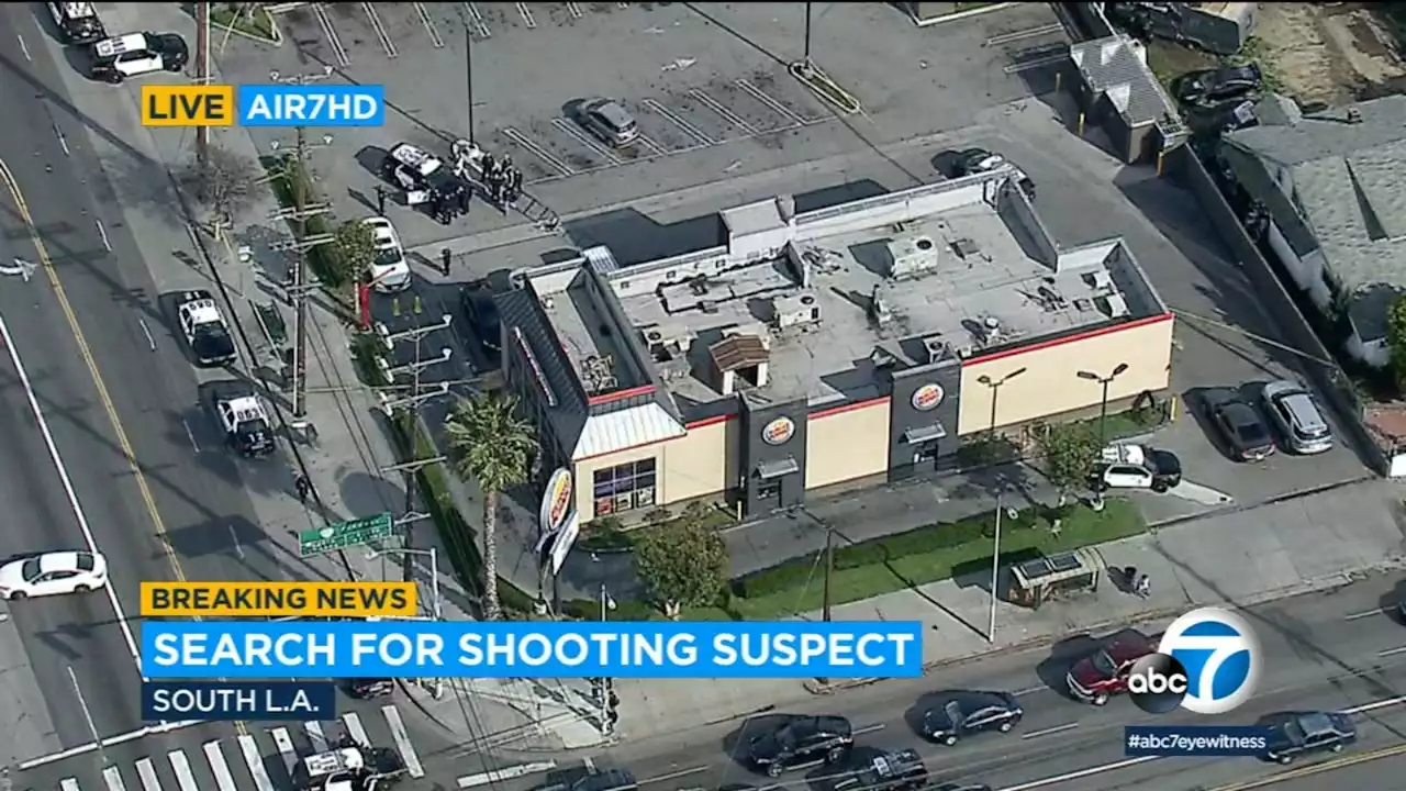 Search for two suspects underway after shooting outside South LA Burger King