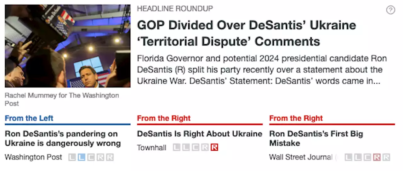 GOP Divided Over DeSantis’ Ukraine ‘Territorial Dispute’ Comments