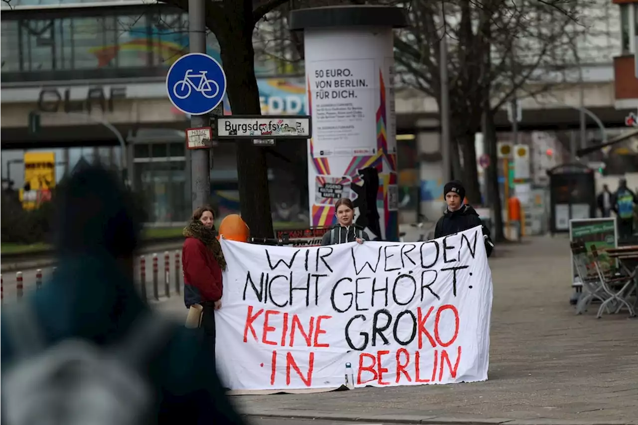 Demo gegen Berliner GroKo in Kreuzberg: „Rückschrittskoalition stoppen!“