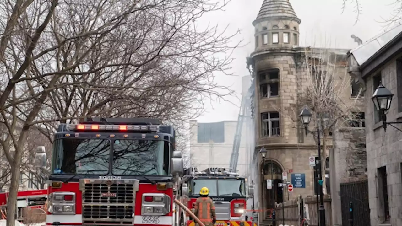 Fire officials say six missing after blaze that destroyed Old Montreal building