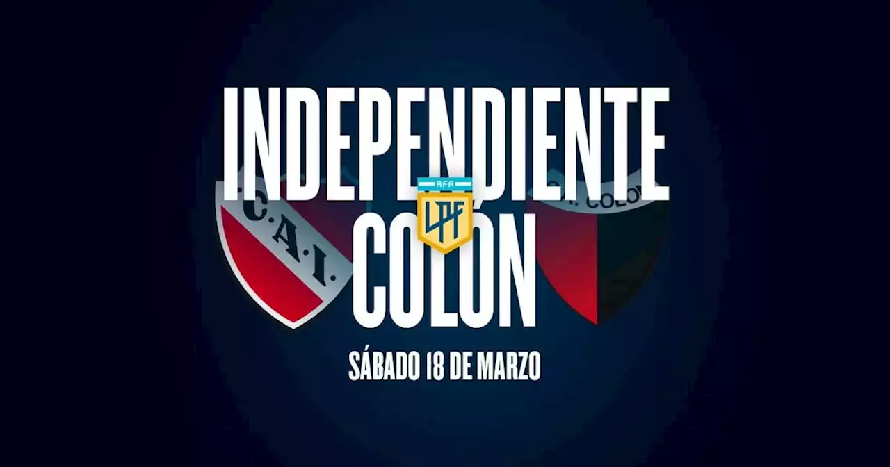 Independiente - Colón: hora, TV y posibles formaciones