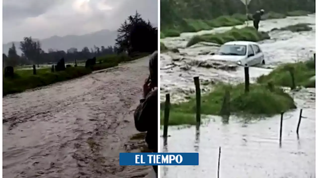 Atención: emergencia en la vía a La Calera por jornada de fuertes lluvias