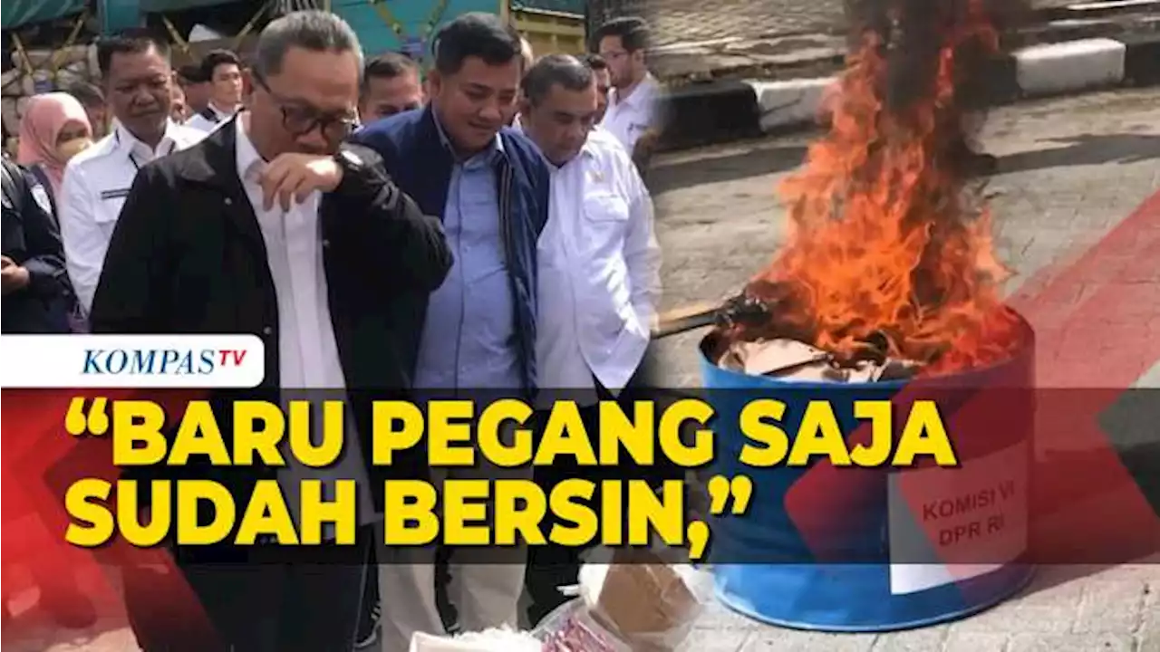 Mendag Zulkifli Hasan Musnahkan Pakaian, Tas, dan Sepatu Bekas Impor Senilai Rp 10 M