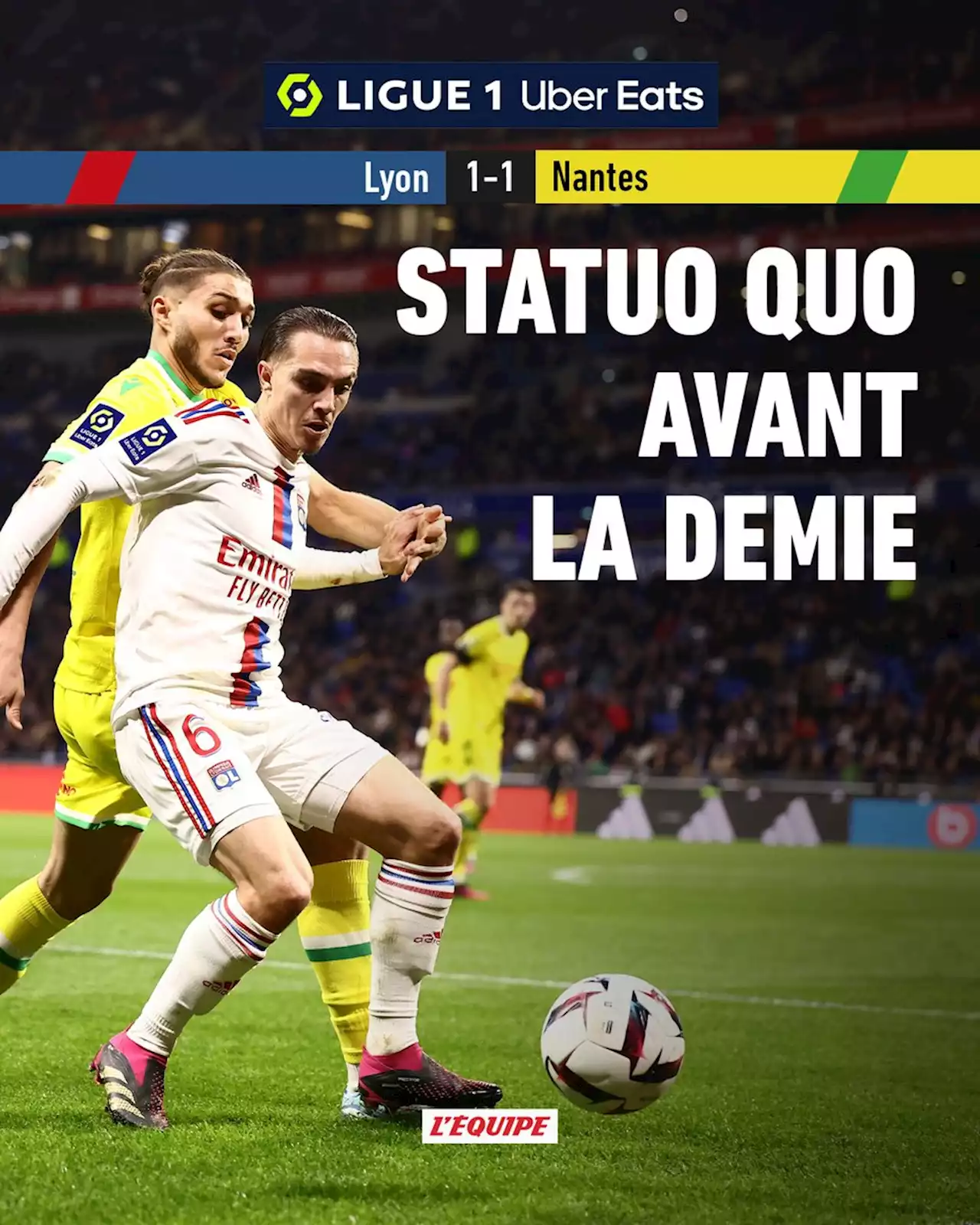 L'OL et Nantes se neutralisent avant leur demi-finale de Coupe de France