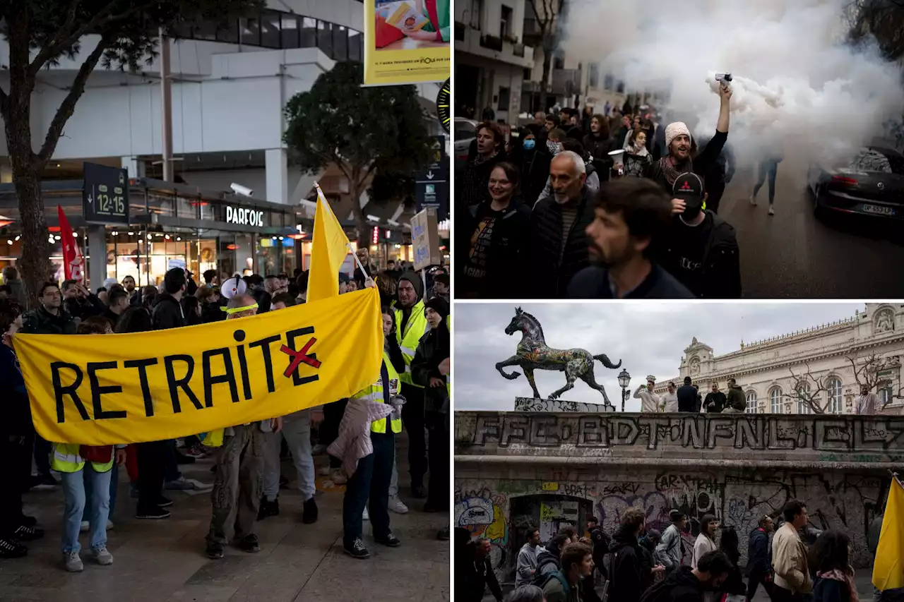 Garbage piles up on French streets as protests, strikes continue over Macron’s pension age raise