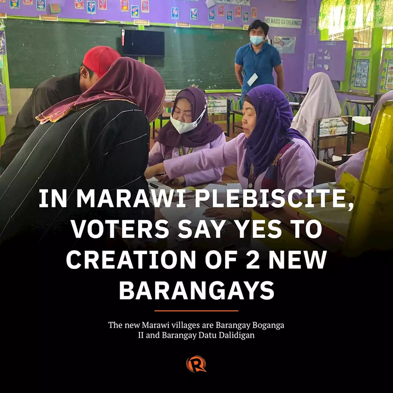 In Marawi plebiscite, voters say yes to creation of 2 new barangays