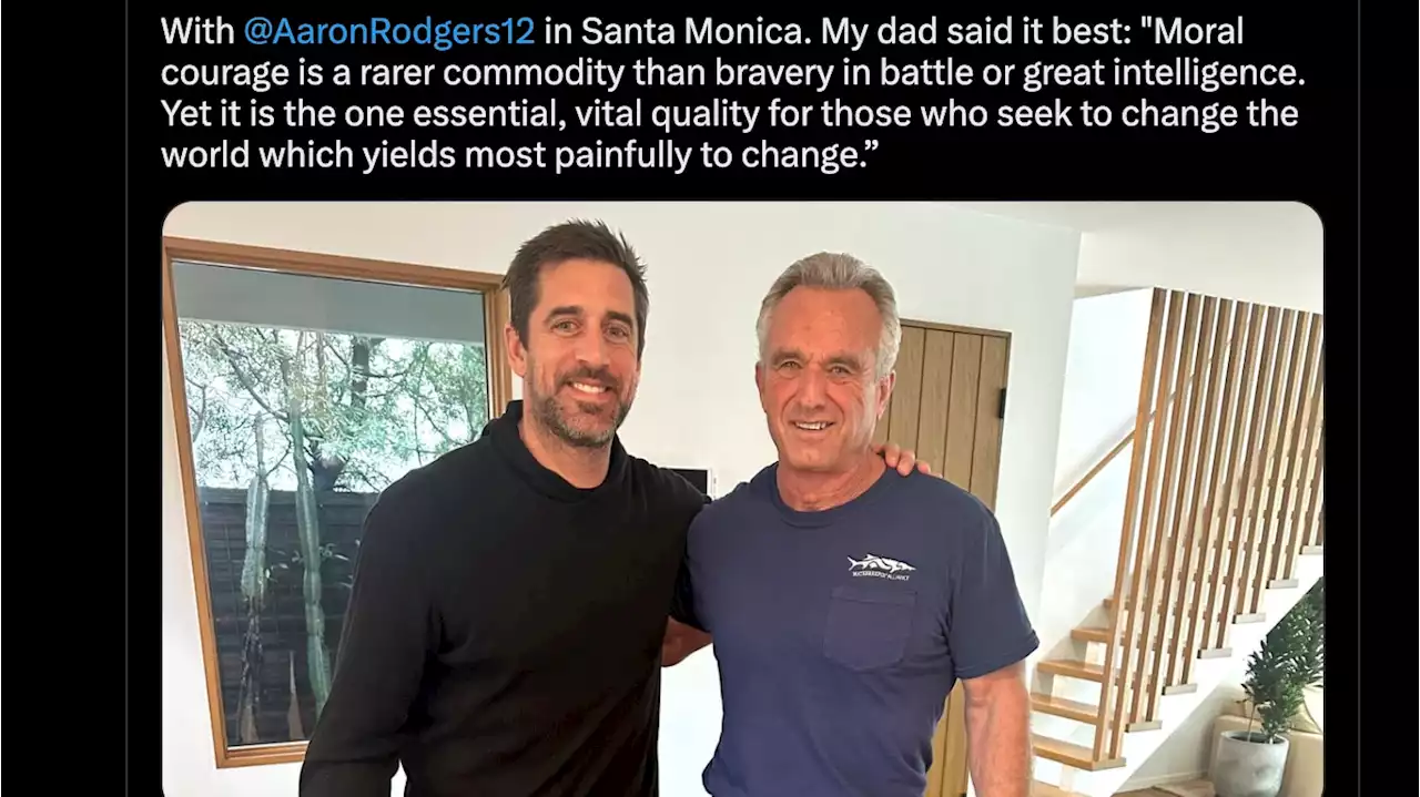 Robert F. Kennedy Jr. Shares Snap With Anti-Vax Pal Aaron Rodgers