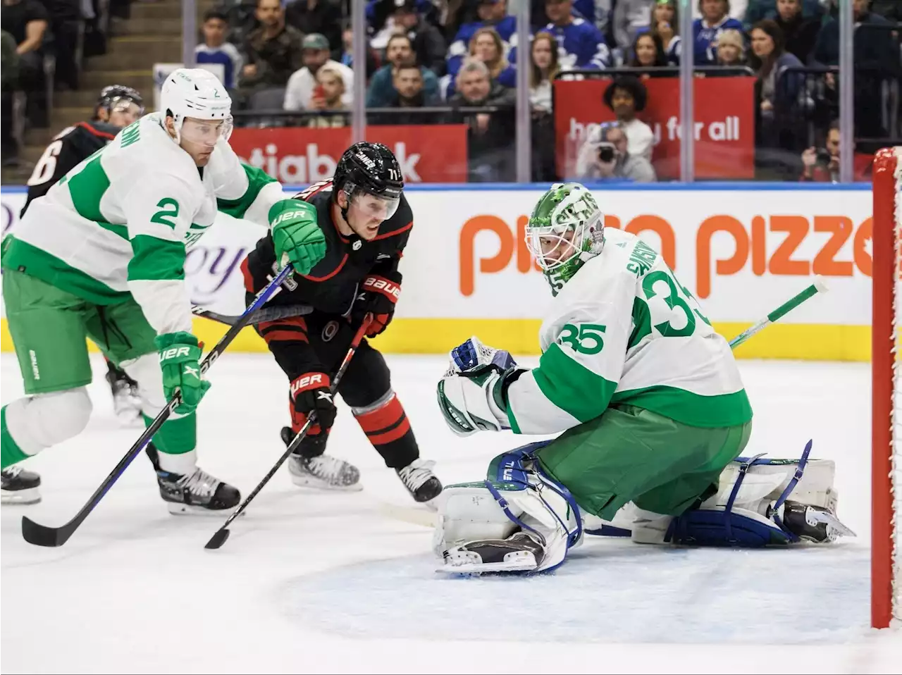 Aston-Reese scores twice, Rielly bags another as Maple Leafs down Hurricanes 5-2