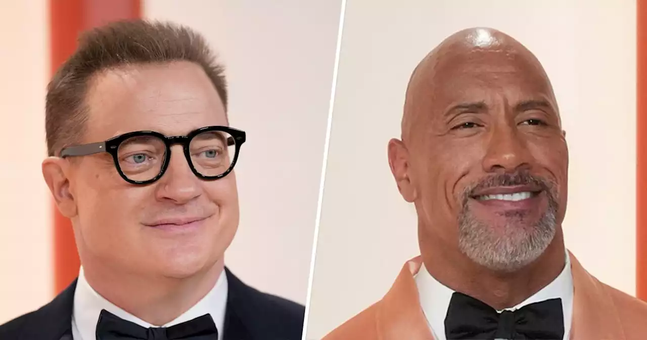 Dwayne Johnson shares 'full circle moment' with Brendan Fraser backstage at the Oscars