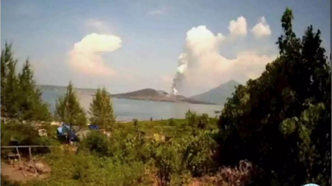 Gunung Anak Krakatau Erupsi Setinggi 500 Meter