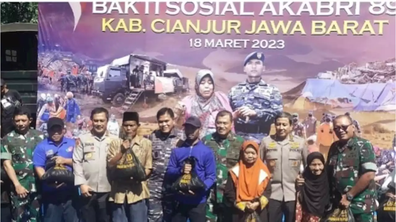 KSAL Pimpin Jenderal TNI-Polri Alumni Akabri '89 Turun Gunung Beri Bantuan ke Korban Gempa Cianjur