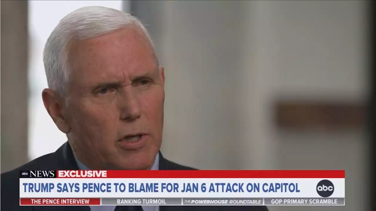 Mike Pence: President Trump 'let me down' on Jan. 6