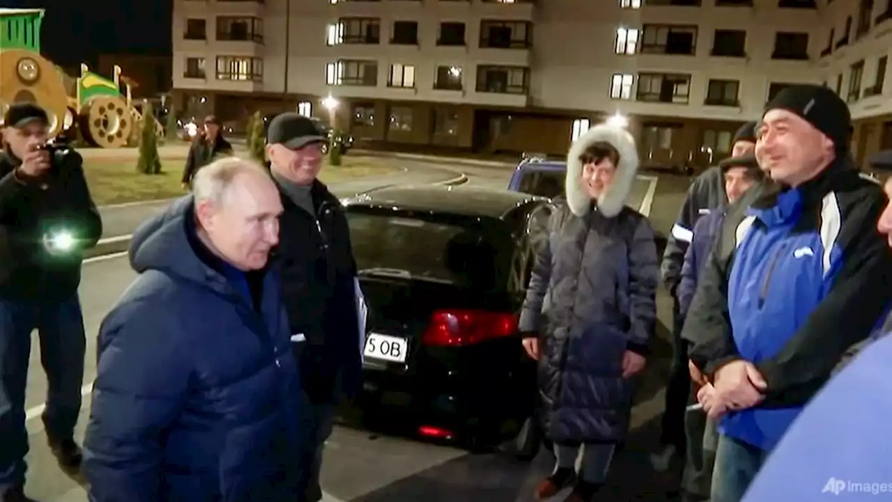 Vladimir Putin makes surprise trip to Mariupol, his first visit to occupied Donbas in Ukraine