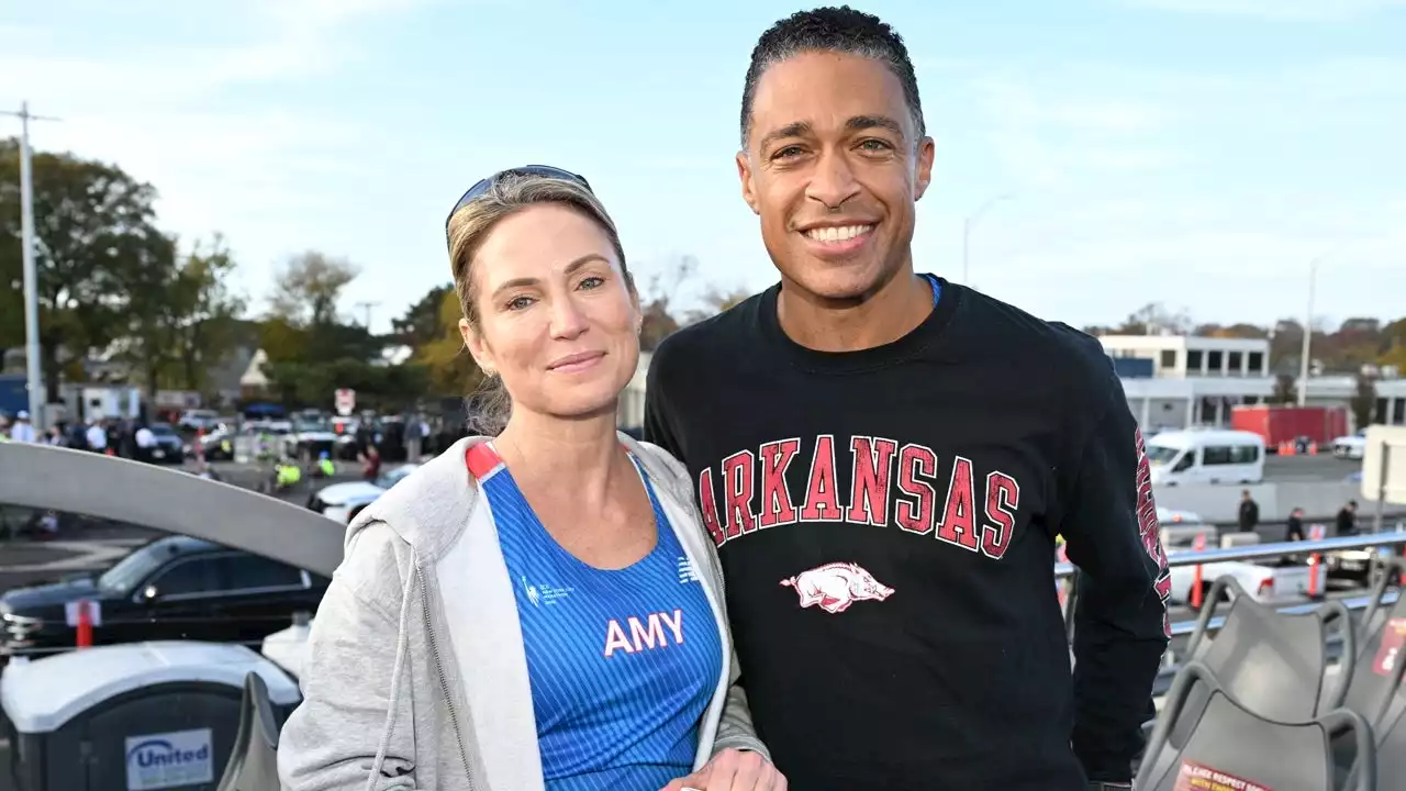 T.J. Holmes and Amy Robach Run NYC Half Marathon