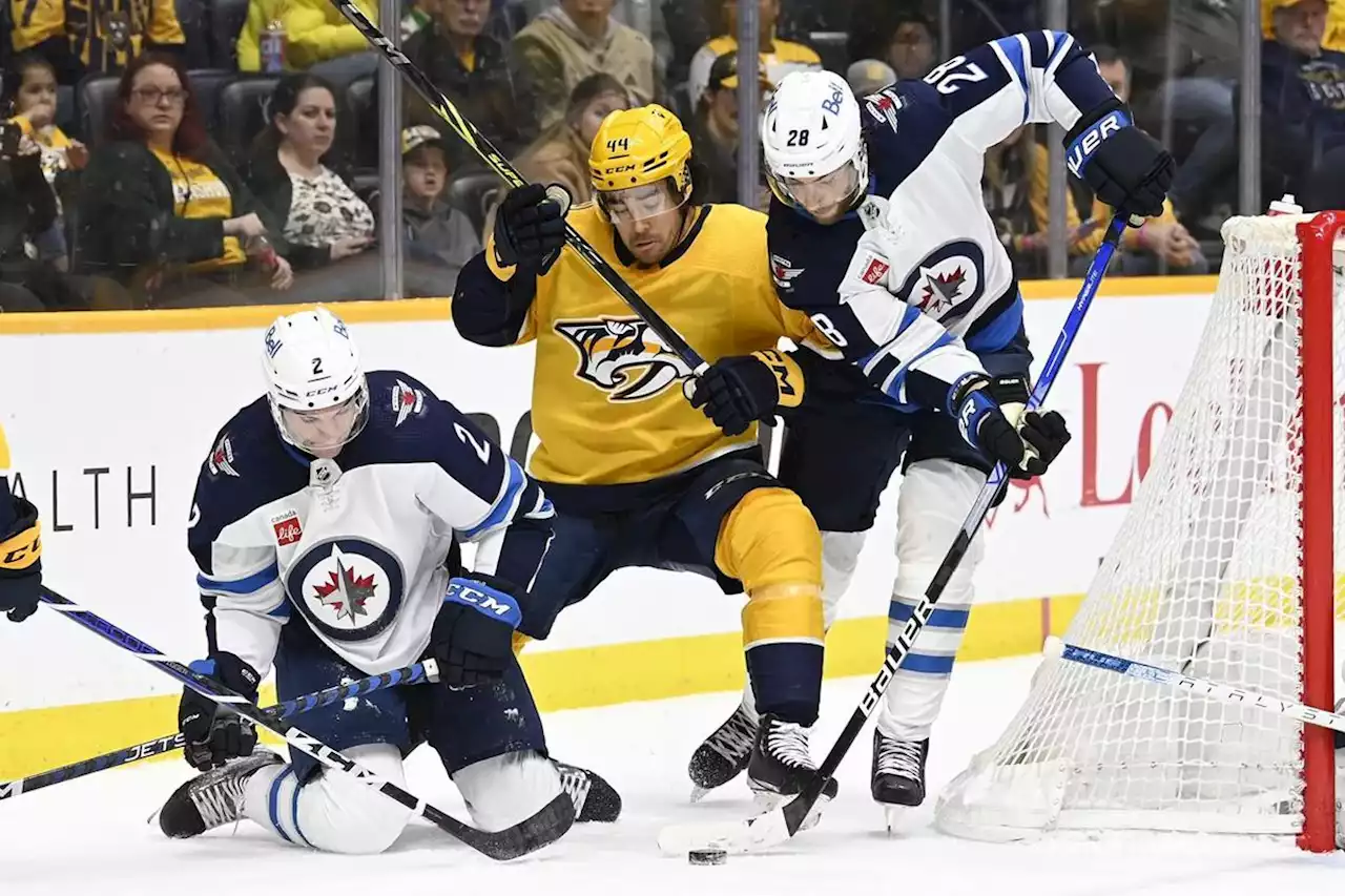 Neal Pionk’s OT goal pushes Winnipeg Jets past Nashville Predators 3-2