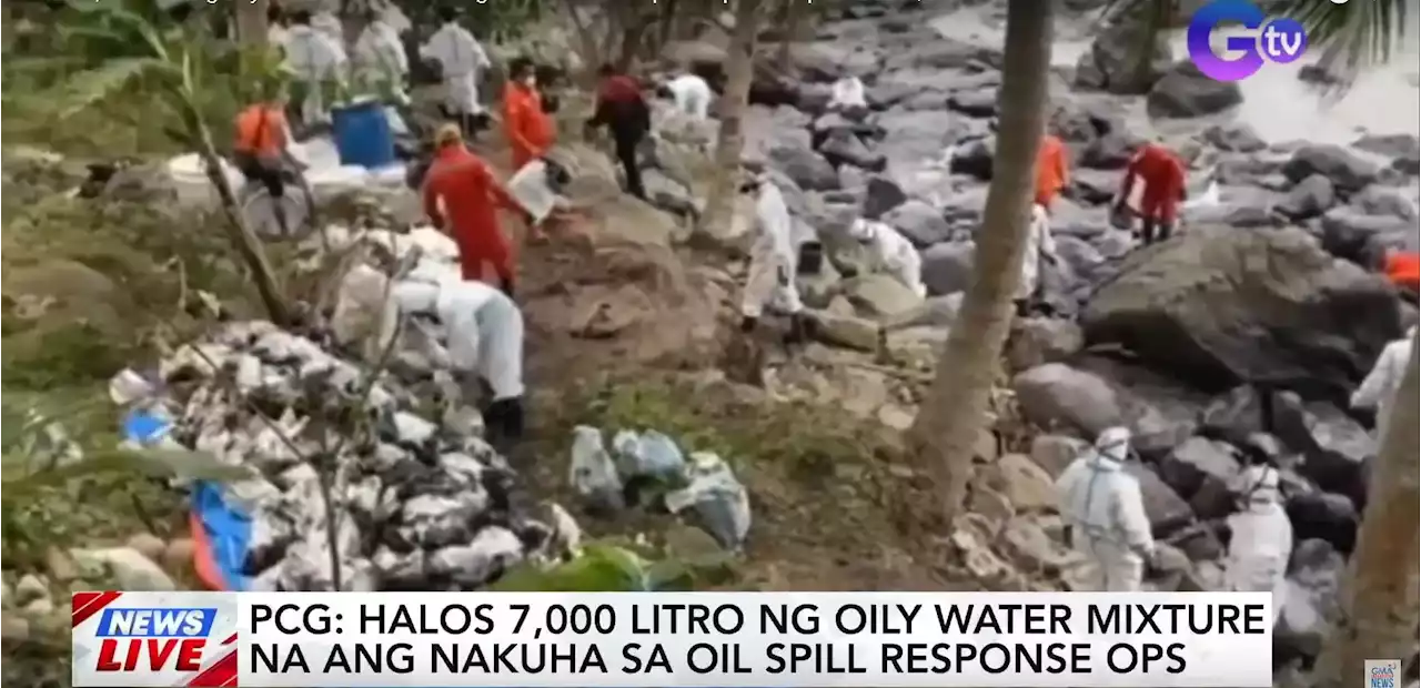 Coast Guard collects 7,000 liters of oily water mixture from spill-affected areas