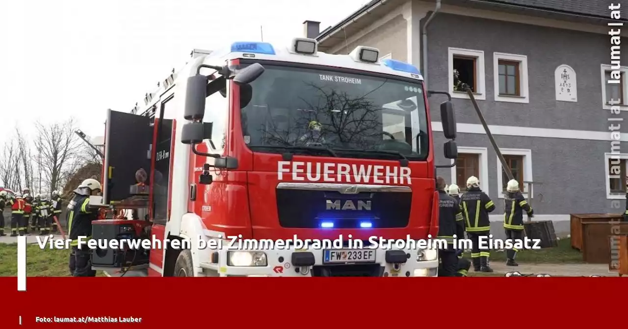 Vier Feuerwehren bei Zimmerbrand in Stroheim im Einsatz | laumat|at