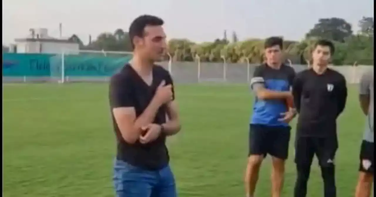 Video: Scaloni dio una charla técnica al equipo de su pueblo, antes del clásico | Fútbol | La Voz del Interior