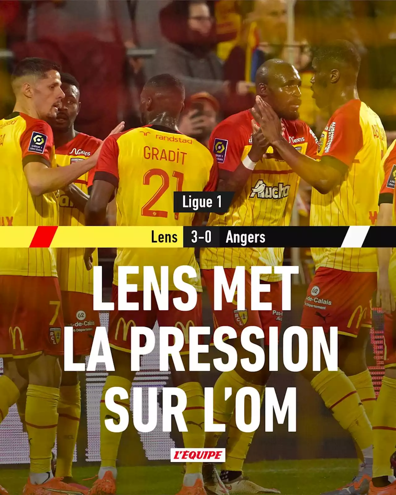 Lens 3-0 Angers, Ligue 1 Uber Eats : Lens dauphin provisoire du PSG (3-0)