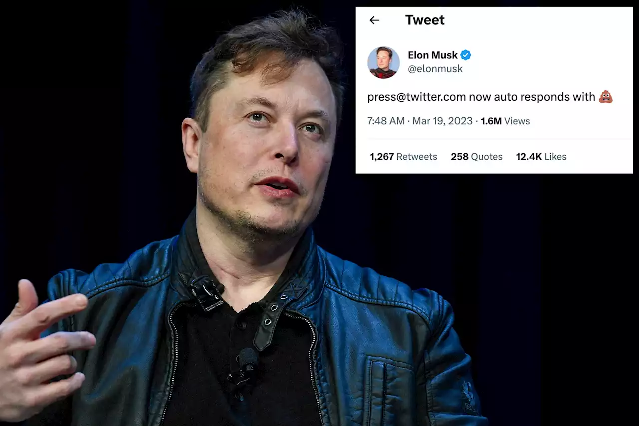 Elon Musk sets automatic poop emoji response for all press requests