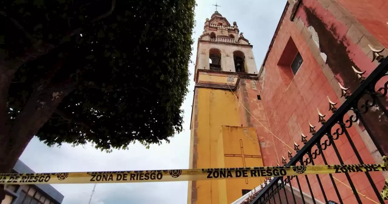 Ante daños, buscan autorización del INAH para reparar el Templo de San Agustín en Celaya