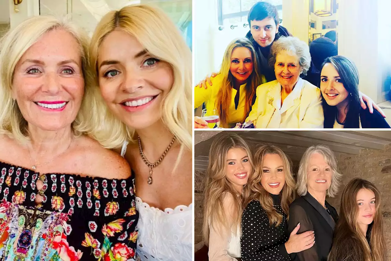 Celebs cosy up to their rarely-seen mums on Mothers Day - from Holly Willoughby to Amanda Holden and Carol Vorderman