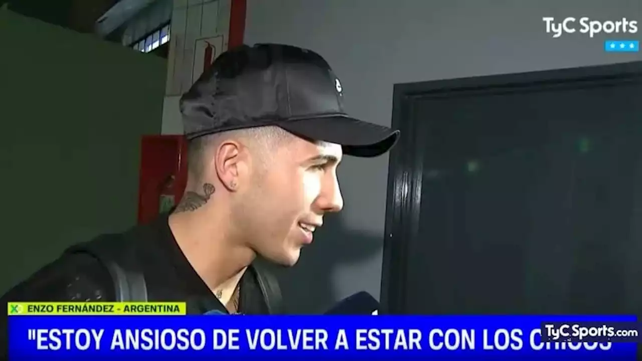 La emoción de Enzo Fernández palpitando la fiesta de la Selección Argentina - TyC Sports