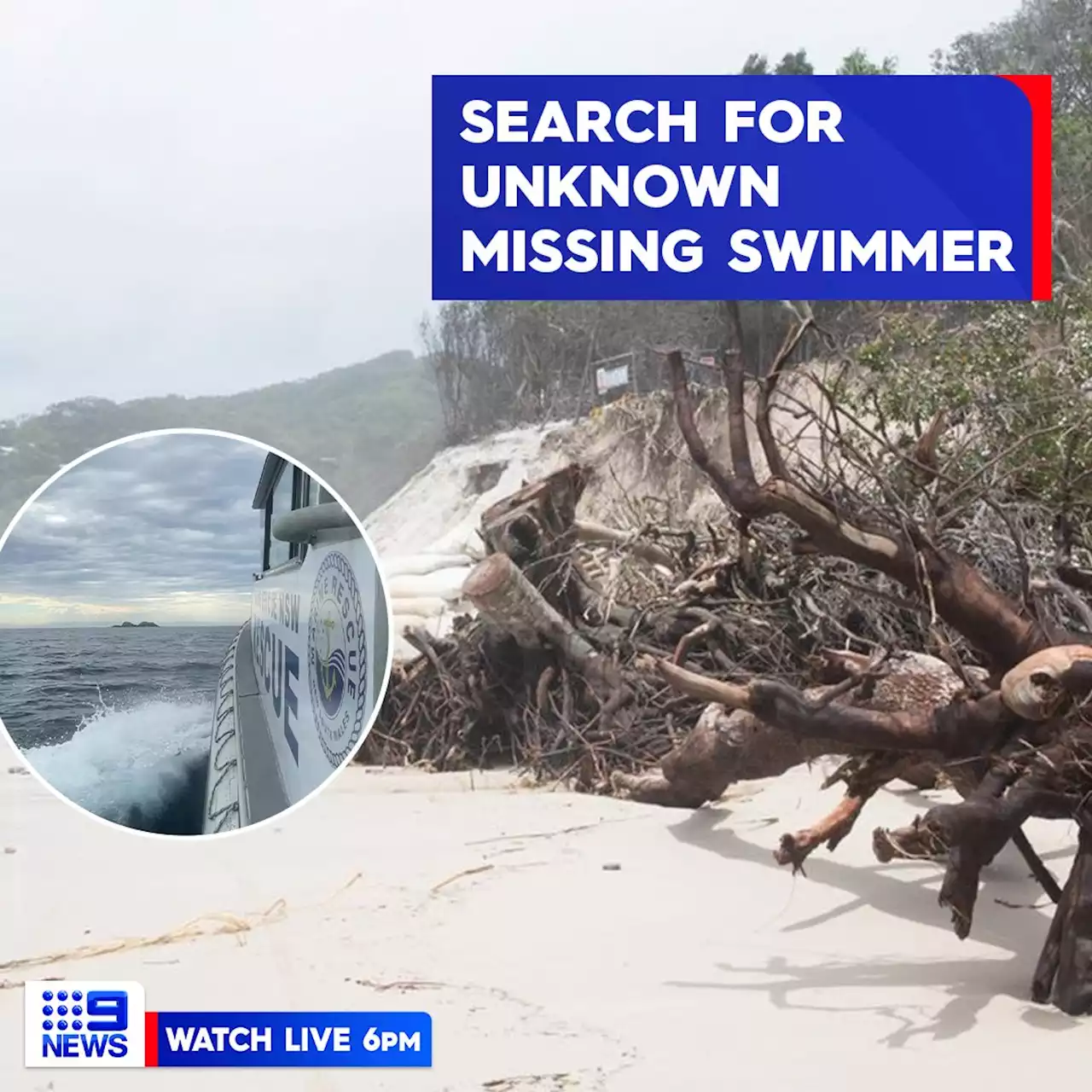 Search resumes for unknown missing swimmer off Byron Bay