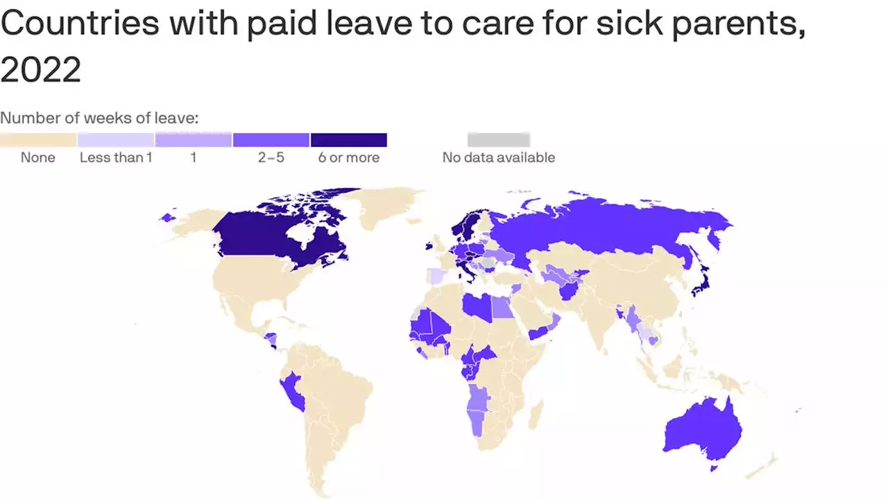 Map: Countries where workers get paid leave to care for a sick parent