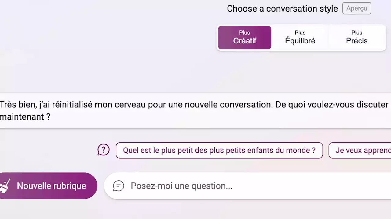 ChatGPT: Microsoft propose de choisir la personnalité du chatbot de Bing