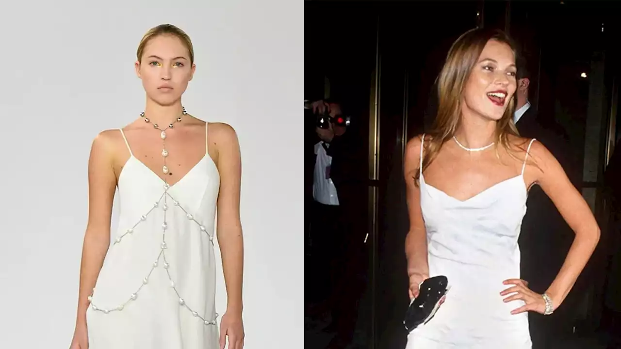 Lila Moss Hits The Runway In A Slip Dress That’s Vintage Kate